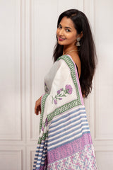 Lavender Handcrafted Cotton Saree