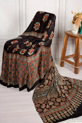 Heritage Bloom Ajrakh Saree