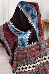 Midnight Heritage Modal Ajrakh Saree