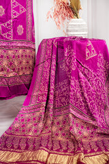 Elegant Magenta Modal Suit with Ajrakh Prints