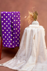 Royal Purple Polka & Ivory Suit Set