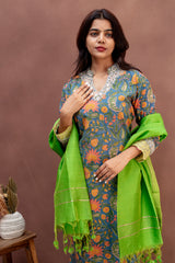 Azure Bloom Mulcotton & Mangalgiri Ensemble