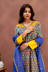 Royal Cobalt Mulcotton & Mangalgiri Ensemble