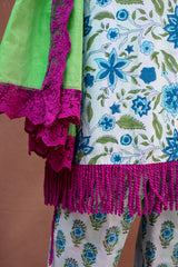 Cerulean Meadow Mulcotton Pant Set