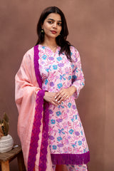 Blush Blossom Mulcotton Pant Set