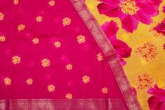 Marigold & Magenta Chanderi Cotton Saree