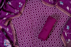 Mulberry Muse Chanderi Cotton Unstitched Salwar Set