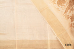 SOFT COTTON CREAM FLORAL SAREE