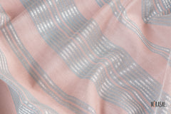 Blush Pink & Silver Soft Tissue Saree