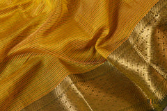 Classic Olive Green Silk Cotton Saree with Antique Gold Border