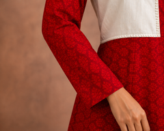 Crimson Grace – Slit Open Anarkali Set
