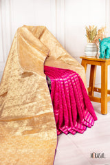 Royal Fuchsia Banarasi Silk Saree