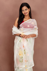 Ivory Blossom Saree
