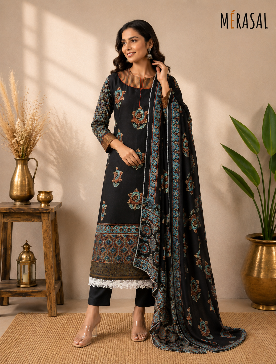 Noir Paisley Kurta Set