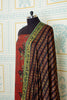 Ajrakh hand block printed Deep Maroon unstitched suit