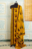 Ajrakh Handblock Printed Unstitched Top & Dupatta Set – Mustard Magic