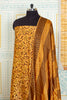 Ajrakh Handblock Printed Unstitched  Yellow Top And Dupatta