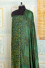 Ajrakh Handblock Printed Unstitched Green Top And Dupatta