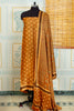 Mustard Ajrakh Handblock Unstitched Top And Dupatta