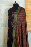 Traditional Ajrakh Handblock Unstitched Top And Dupatta