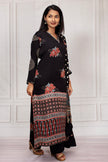 Elegant Black Ajrakh Printed Salwar Suit Set