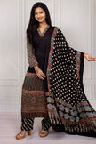 Elegant Black Ajrakh Printed Salwar Suit Set
