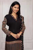 Elegant Black Ajrakh Printed Salwar Suit Set