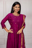Regal Wine Mangalgiri Cotton Salwar Suit Set