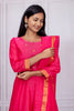 Radiant Hot Pink Mangalgiri Cotton Salwar Suit Set