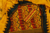 Chanderi Cotton Unstitched Salwar Suit Set – Mustard &  Black Beauty