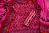 Chanderi Cotton Unstitched Salwar Suit Set – Dark Pink Elegance