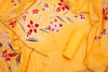 Festive Yellow Chanderi Cotton Suit Set – Unstitched