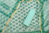 Traditional Cotton Unstitched Suit Set in Aqua Green