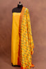 Yellow Silk Unstitched Suit with Printed Dupatta