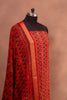 Graceful Red Chanderi Cotton  Suit With Dupatta