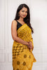 Mustard Yellow Handcrafted Block Print Saree