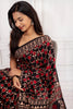 Classic Black Floral & Block Printed Saree