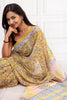 Elegant Green Floral Cotton Chiffon Saree