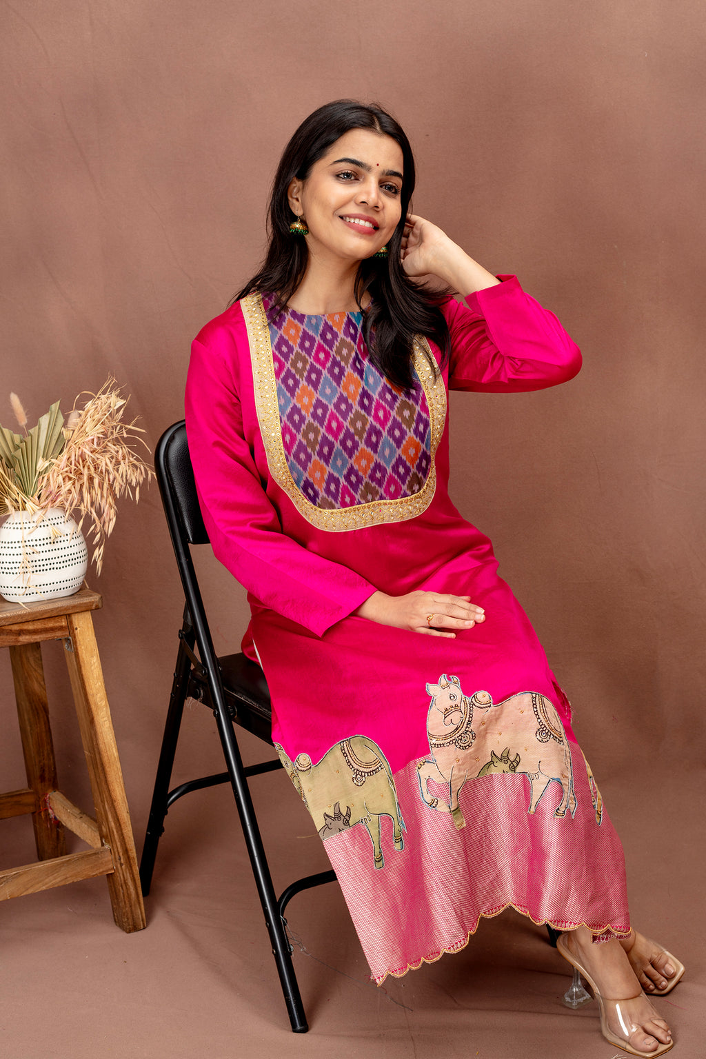 Blooming Beauty Embroidered Cotton Kurta
