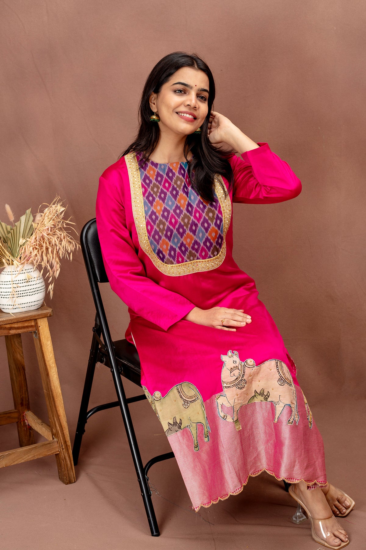 Blooming Beauty Embroidered Cotton Kurta