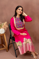 Blooming Beauty Embroidered Cotton Kurta