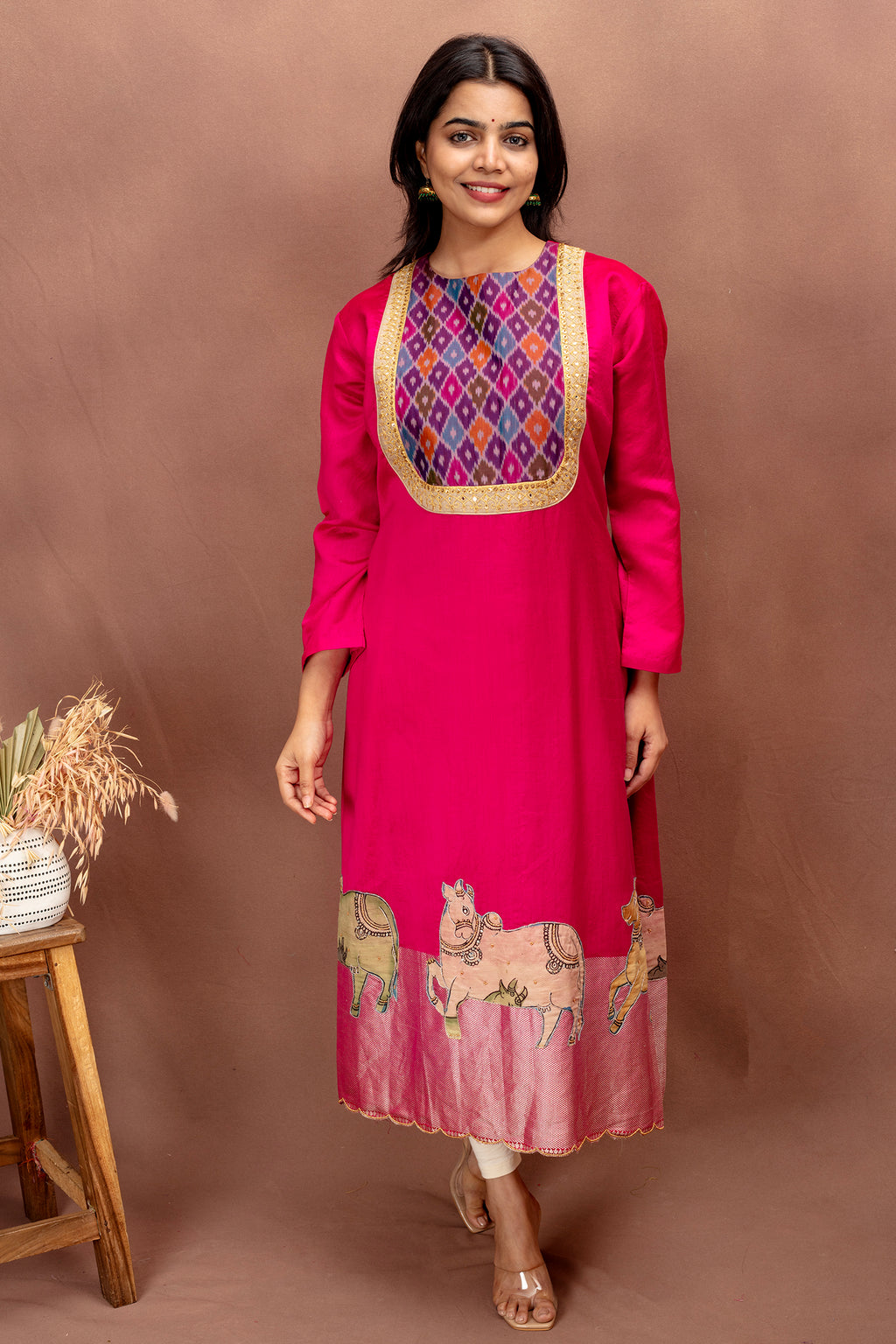 Blooming Beauty Embroidered Cotton Kurta