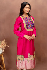Blooming Beauty Embroidered Cotton Kurta