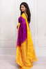 Festive Charm – Purple and yellow Silk Saree