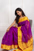 Festive Charm – Purple and yellow Silk Saree