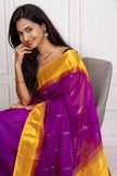 Festive Charm – Purple and yellow Silk Saree