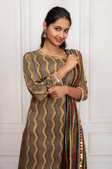 The Ajrakh Heritage Suit: A Modern Interpretation of a Timeless Craft