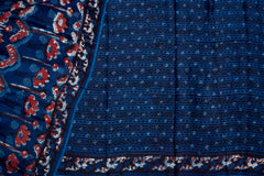 Indigo Bloom Modal Ajrakh Saree