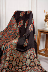 Heritage Bloom Ajrakh Saree