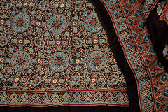 Heritage Bloom Ajrakh Saree